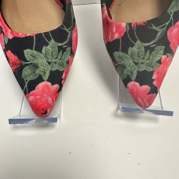 Christian Siriano for Payless Pink Floral Stiletto's size 6 Preowned - Picture 3 of 8